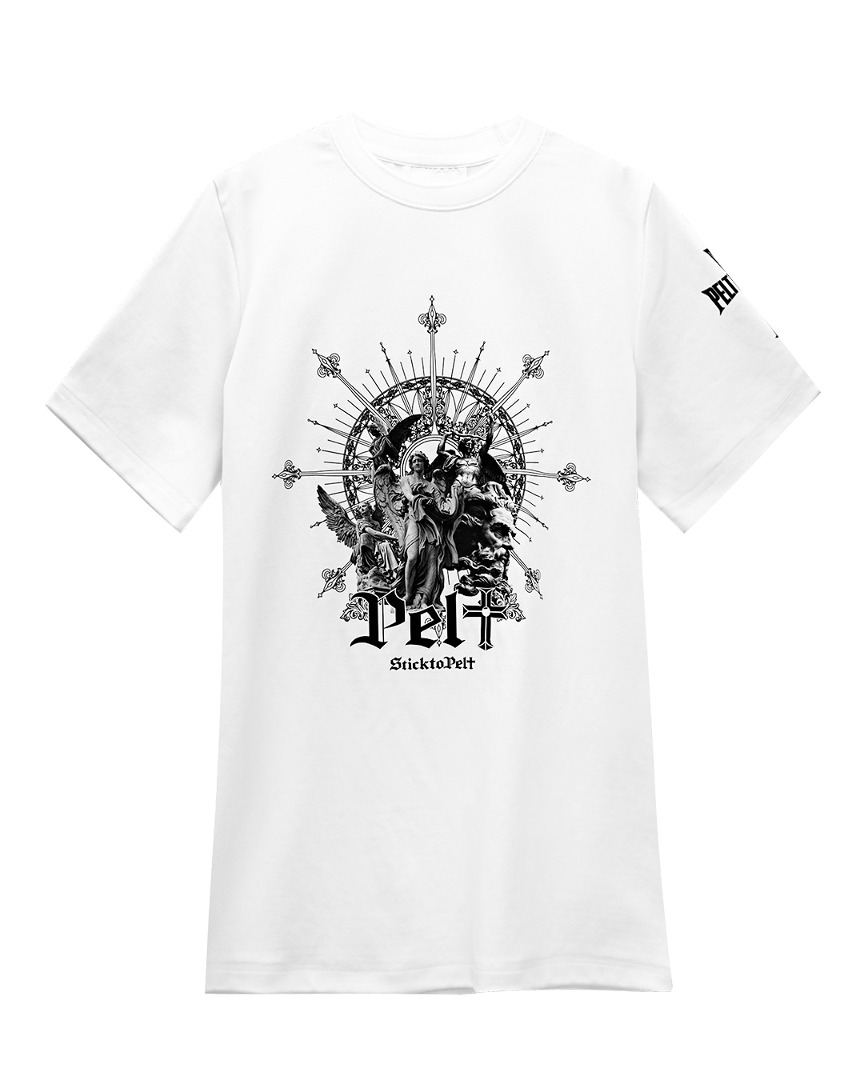 펠트 서클 트리아이나 포세이돈 티셔츠 : 여성용 화이트 (PA3TSF017WH)
