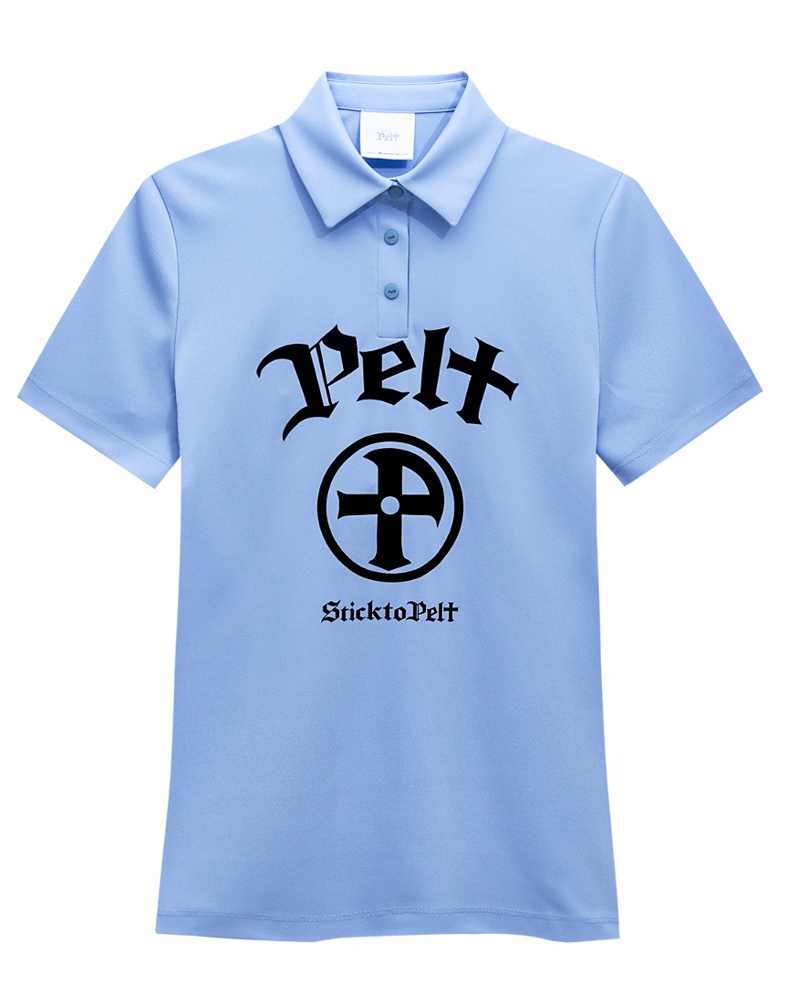 펠트 아크 엠블럼 베이직 PK 셔츠 : 남성용 스카이 블루 (PA3TSM031SB)
