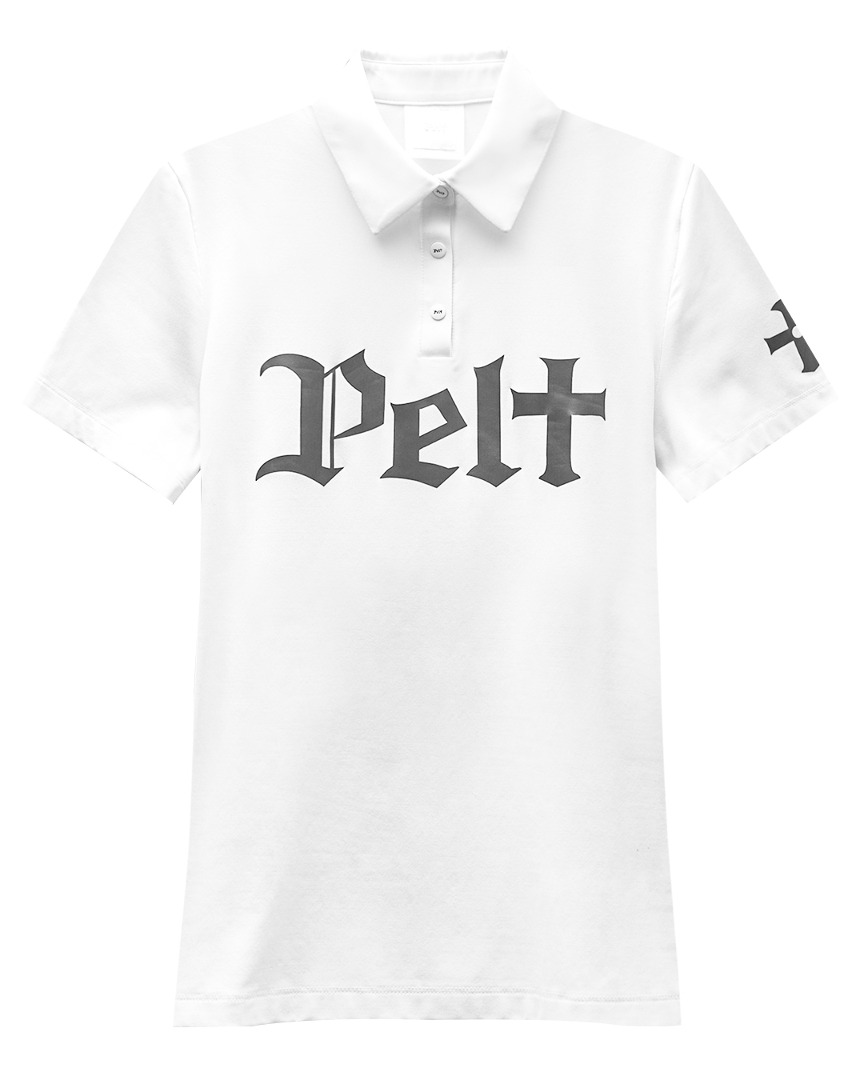 펠트 실버 로고 베이직 PK 셔츠 : 남성용 화이트 (PA2TSM007WH)