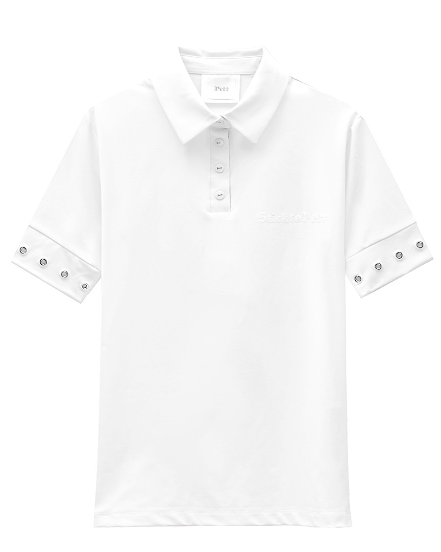 Eyelet Ring Compass PK Shirts : Men&#039;s White (PA2TSM017WH)