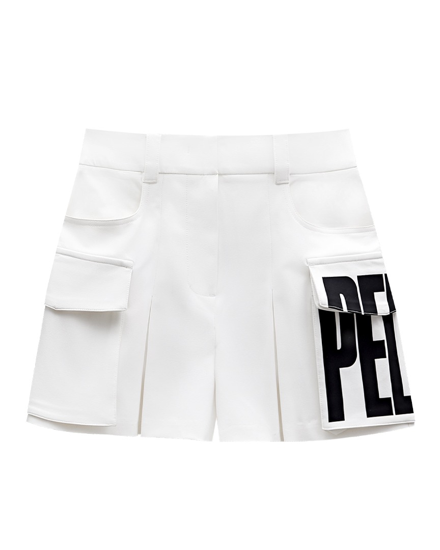 Mezclar Pleats Short Pants : Women&#039;s White (PA3PSF023WH)