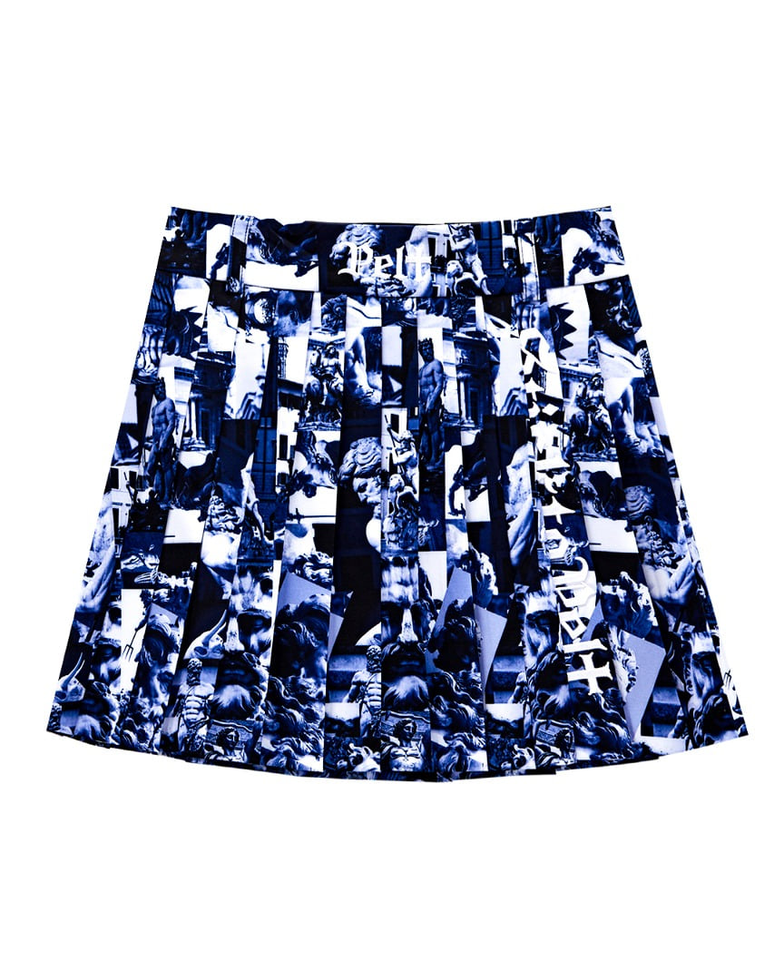 Stick to Poseidon Pleats Skirt : Blue (PA3SKF041BL)