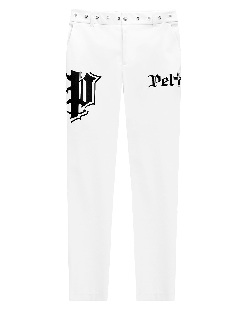 Stick - P Metalic Ring Belt Pants : Men&#039;s White (PA3PTM116WH)