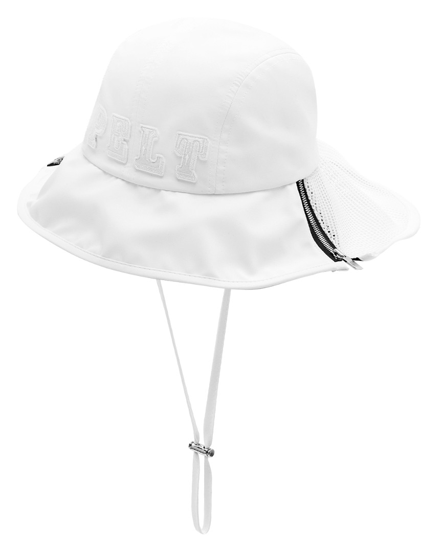 Capa Zip-up Mesh Bucket Hat : White (PA0GCU204WH)