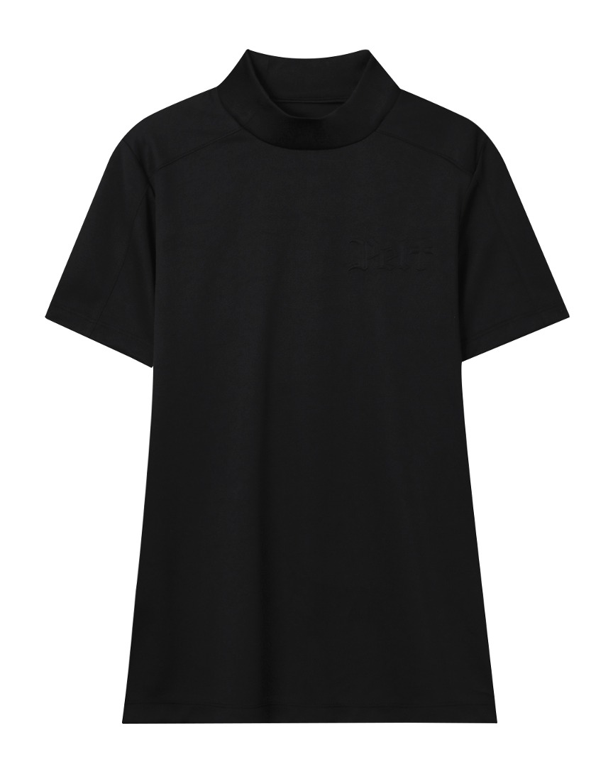 펠트 엠보싱 볼드 로고 포인트 이너웨어 티셔츠 : 여성용 블랙 (FB2INF008BK)