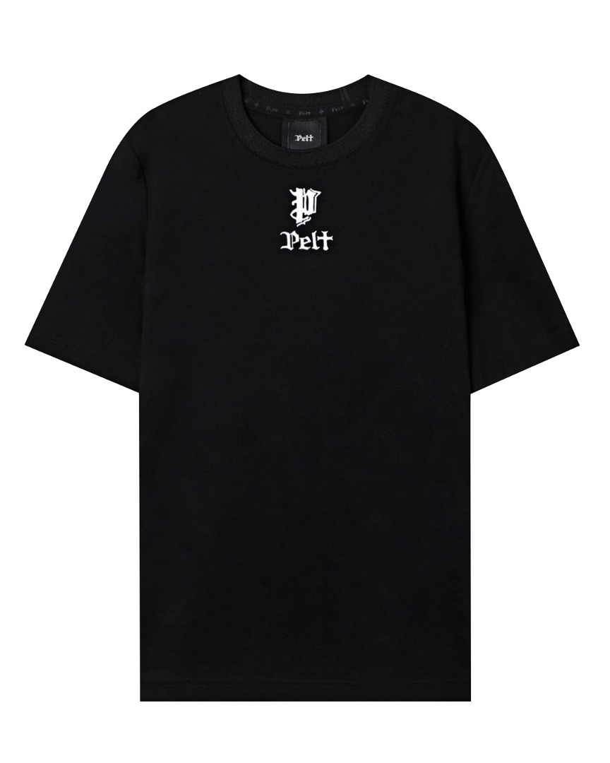 펠트 스틱 P 글로시 로고 티셔츠 : 남성용 블랙 (PB2TSM048BK)