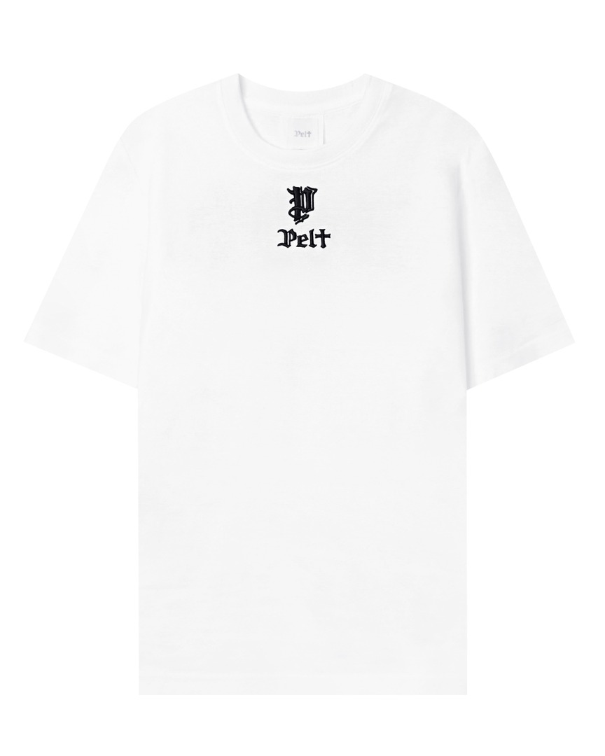 펠트 스틱 P 글로시 로고 티셔츠 : 남성용 화이트 (PB2TSM048WH)