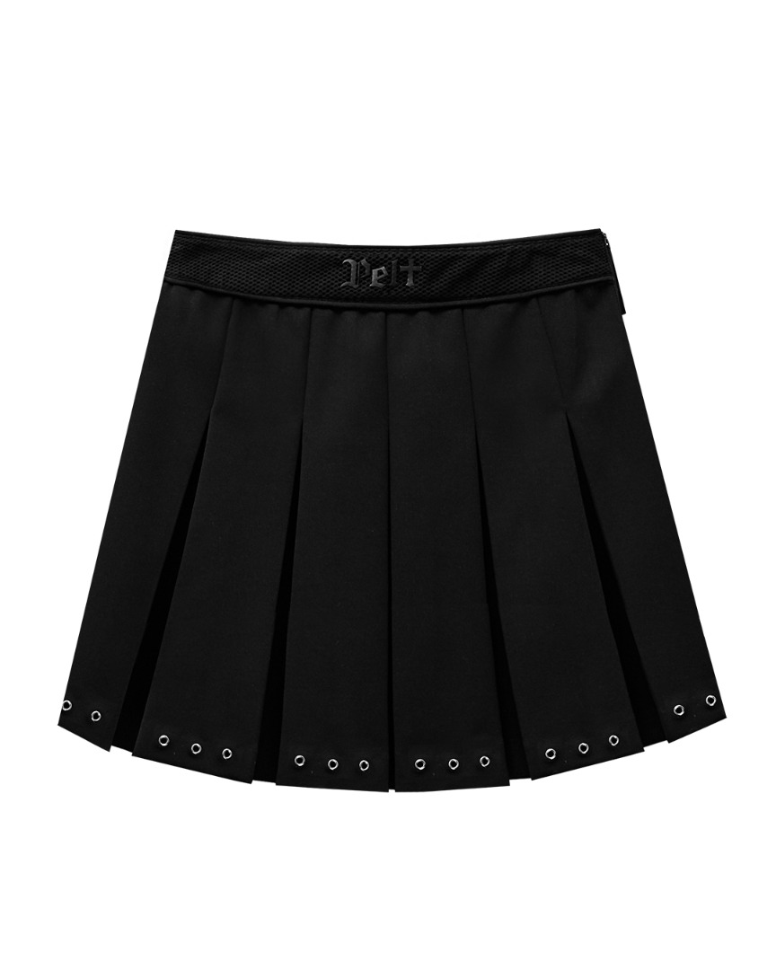 Logo Belt Eyelet Ring Skirt : Black (PA3SKF033BK)