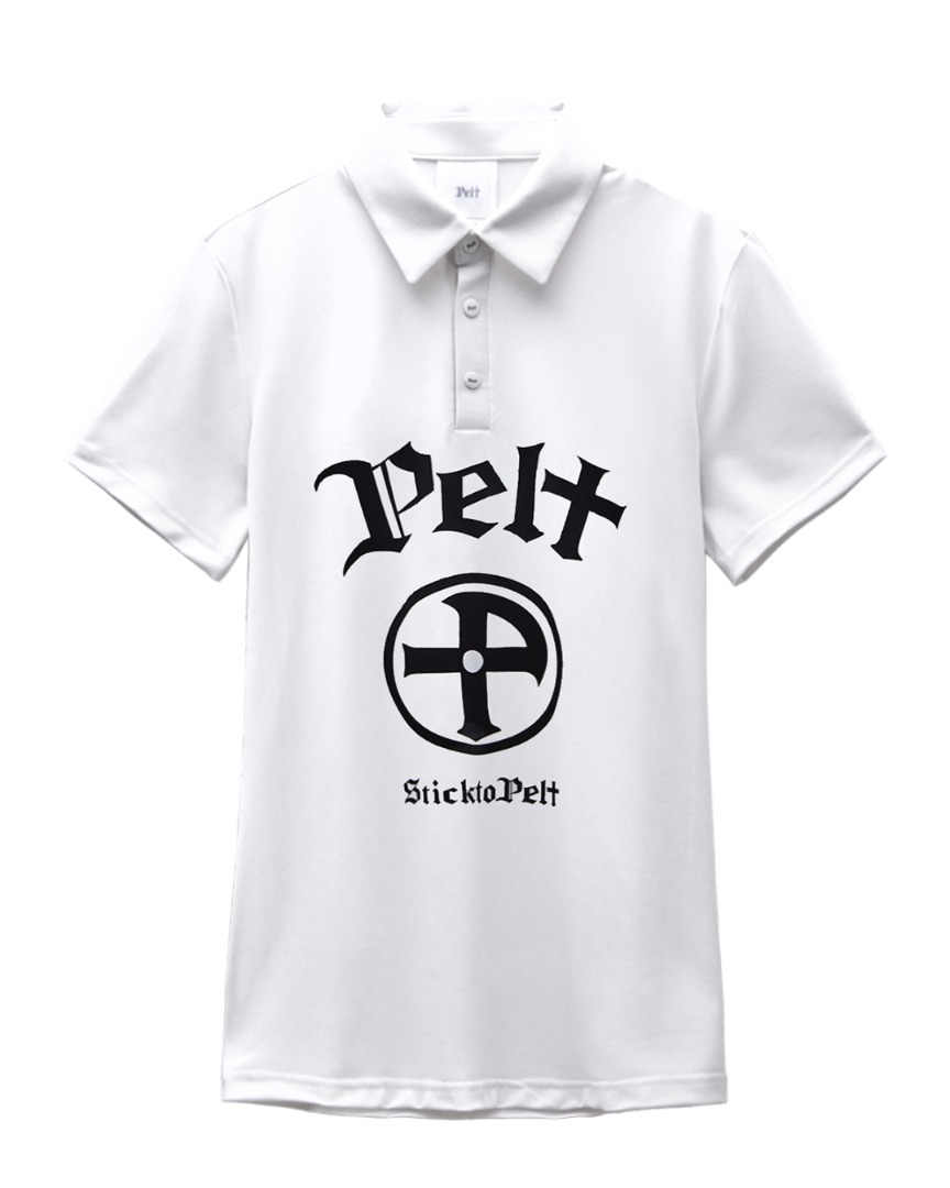 펠트 아크 엠블럼 베이직 PK 셔츠 : 여성용 화이트  (PA2TSF019WH)