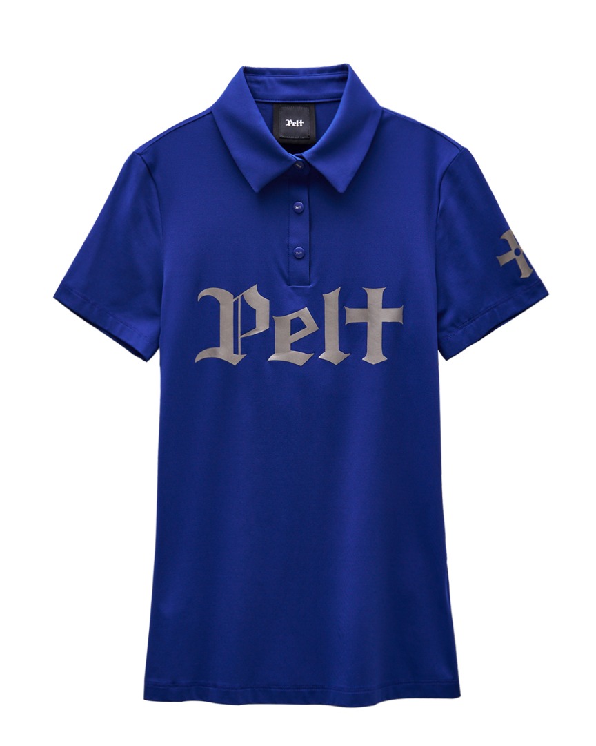 펠트 실버 로고 베이직 PK 셔츠 : 여성용 블루  (PA2TSF007BL)