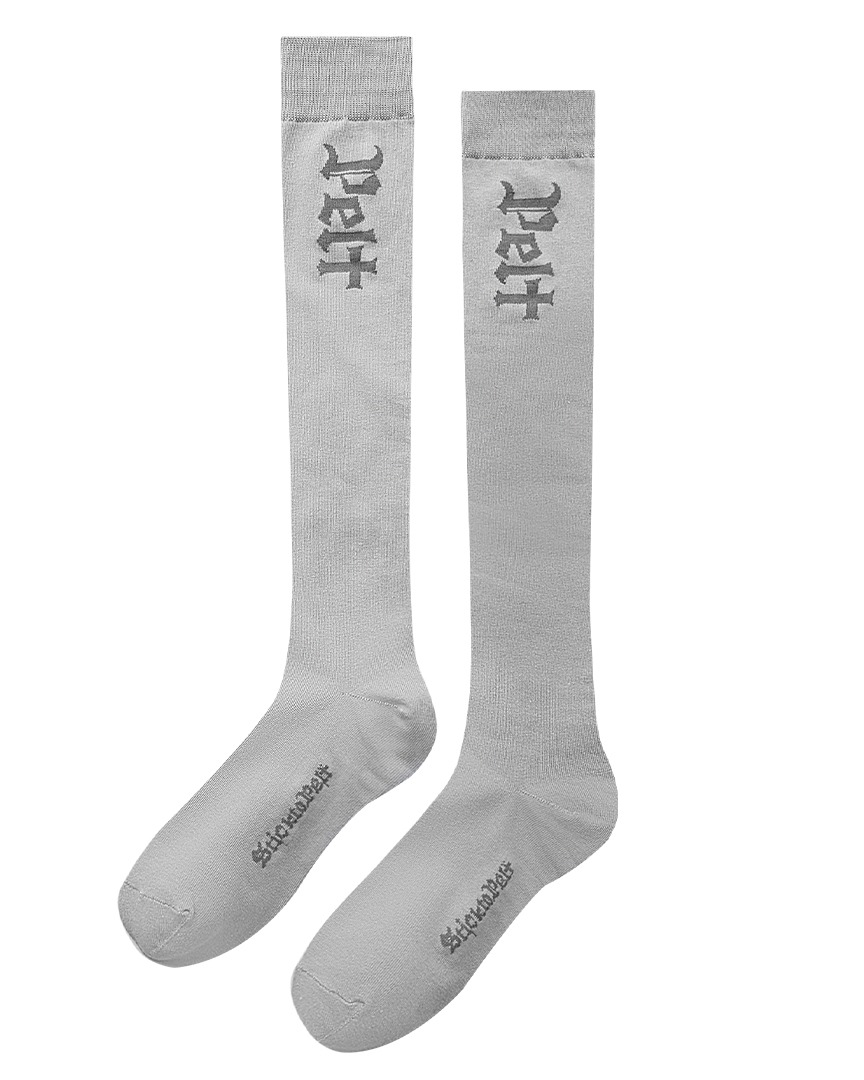 Basic Gothic Logo Knee Socks :  Women&#039;s Grey (PA0GSF126GR)