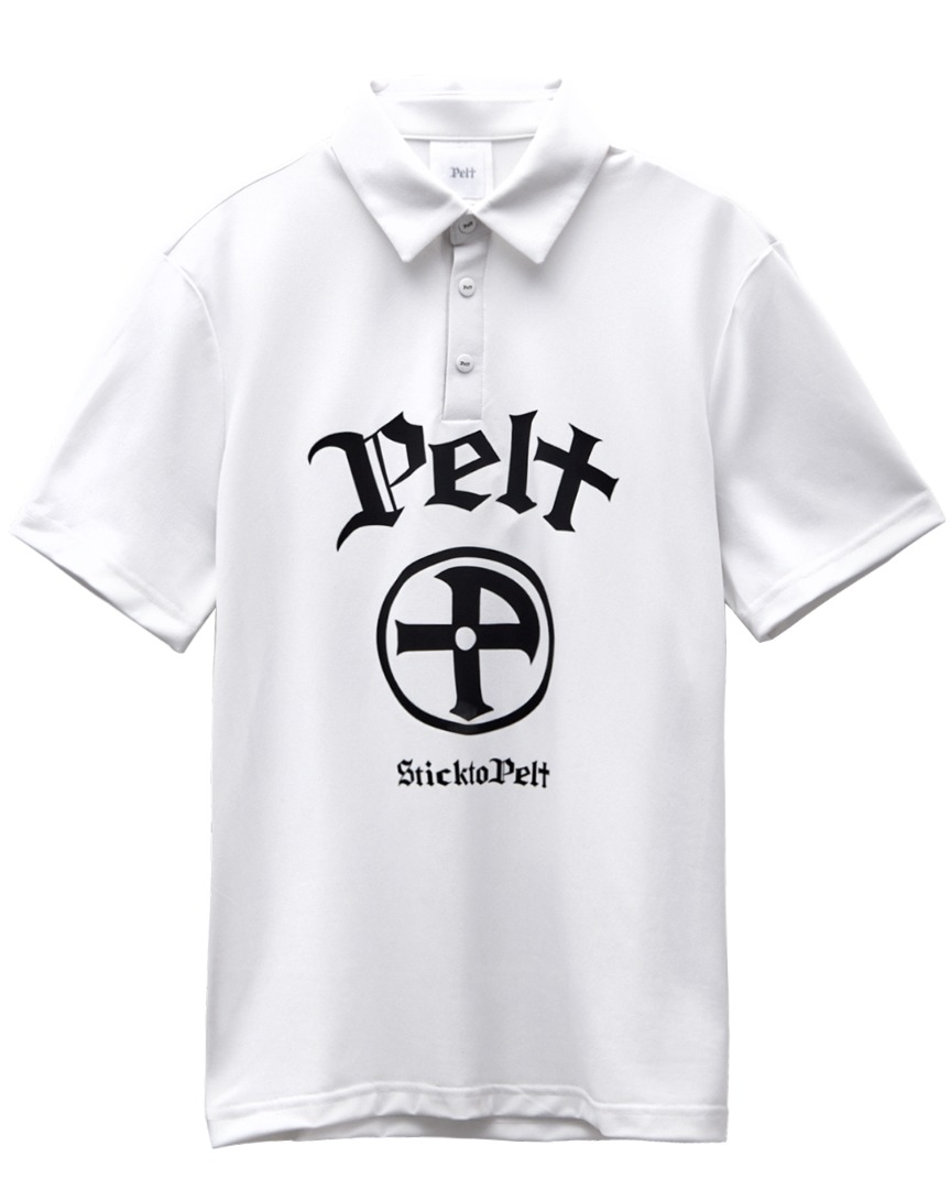펠트 아크 엠블럼 베이직 PK 셔츠 : 남성용 화이트  (PA2TSM019WH)