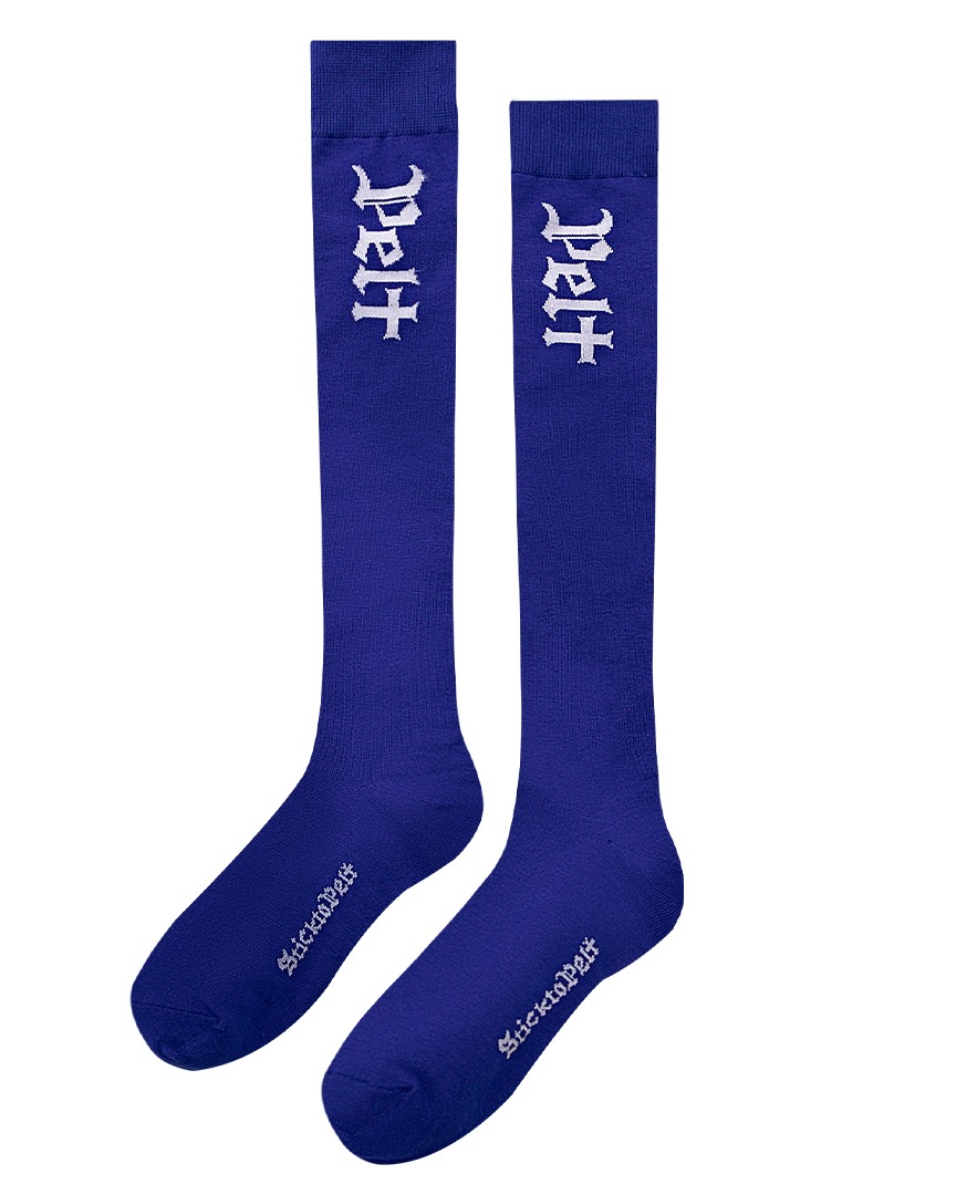 Basic Gothic Logo Knee Socks :  Women&#039;s Blue (PA0GSF126BL)