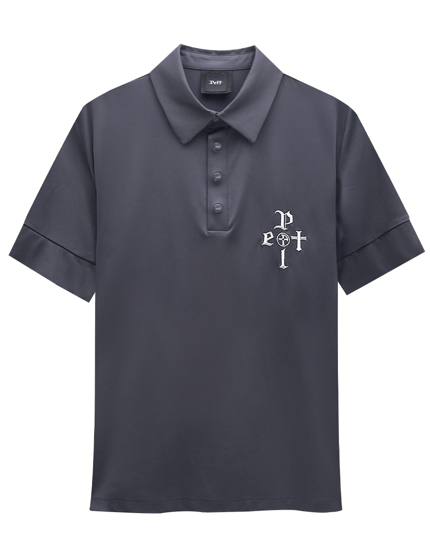 Stick To Crown PK Shirts : Men&#039;s Dark Grey (PA2TSM015DG)