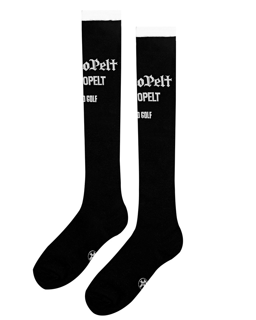 Line Stick To Pelt Knee Socks :  Women&#039;s Black (PA0GSF112BK)