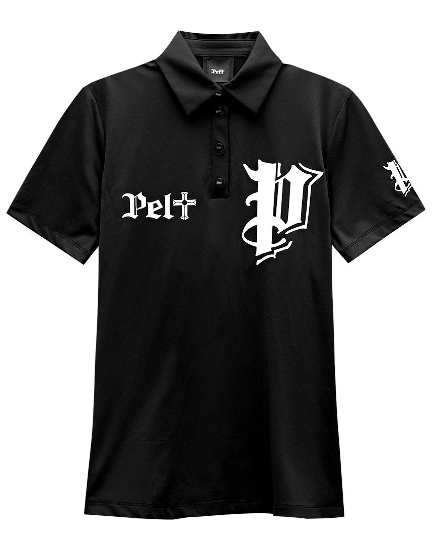 펠트 스틱-P 엠블럼 PK 셔츠 : 남성용 블랙 (PA3TSM030BK)
