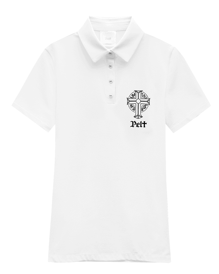 펠트 시그니처 홀리 라이트 PK 셔츠 : 여성용 화이트  (PA2TSF011WH)