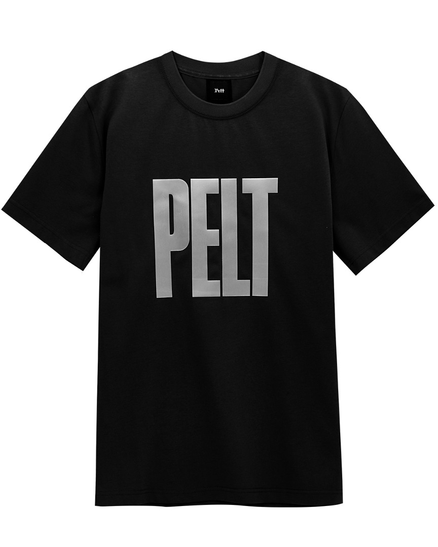펠트 고딕 로고 베이직 티셔츠 : 남성용 블랙 (PA2TSM003BK)