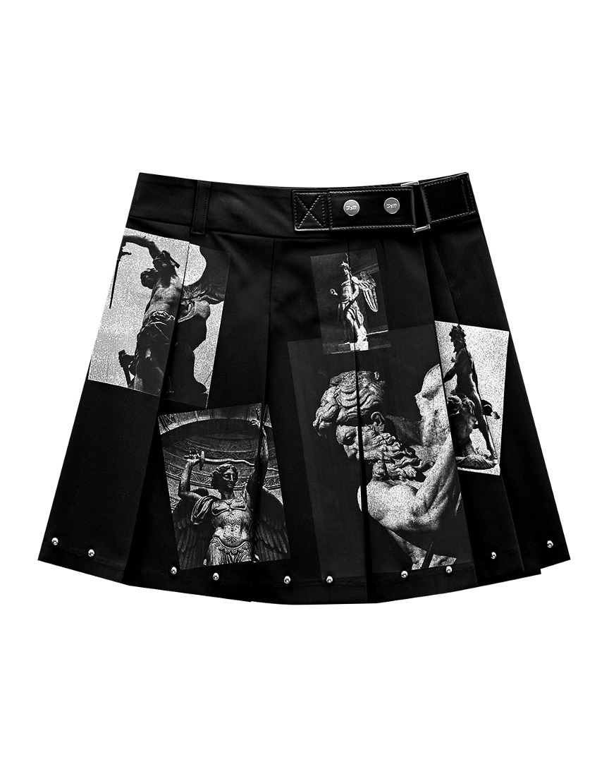 Nero Poseidon Wrap Skirt : Black (PA3SKF040BK)