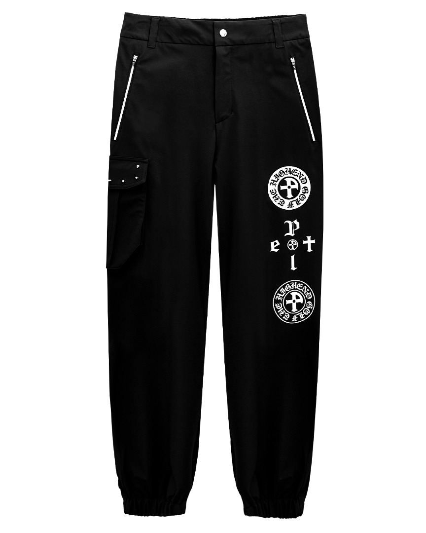 Alza Circle Baggy Jogger Pants : Men&#039;s Black (PA2PTM112BK)