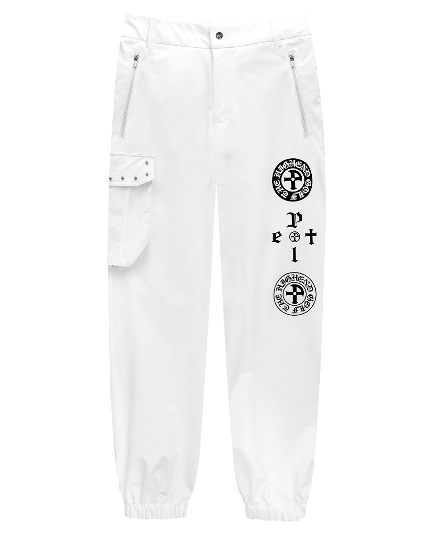 Alza Circle Baggy Jogger Pants : Men&#039;s White (PA2PTM112WH)