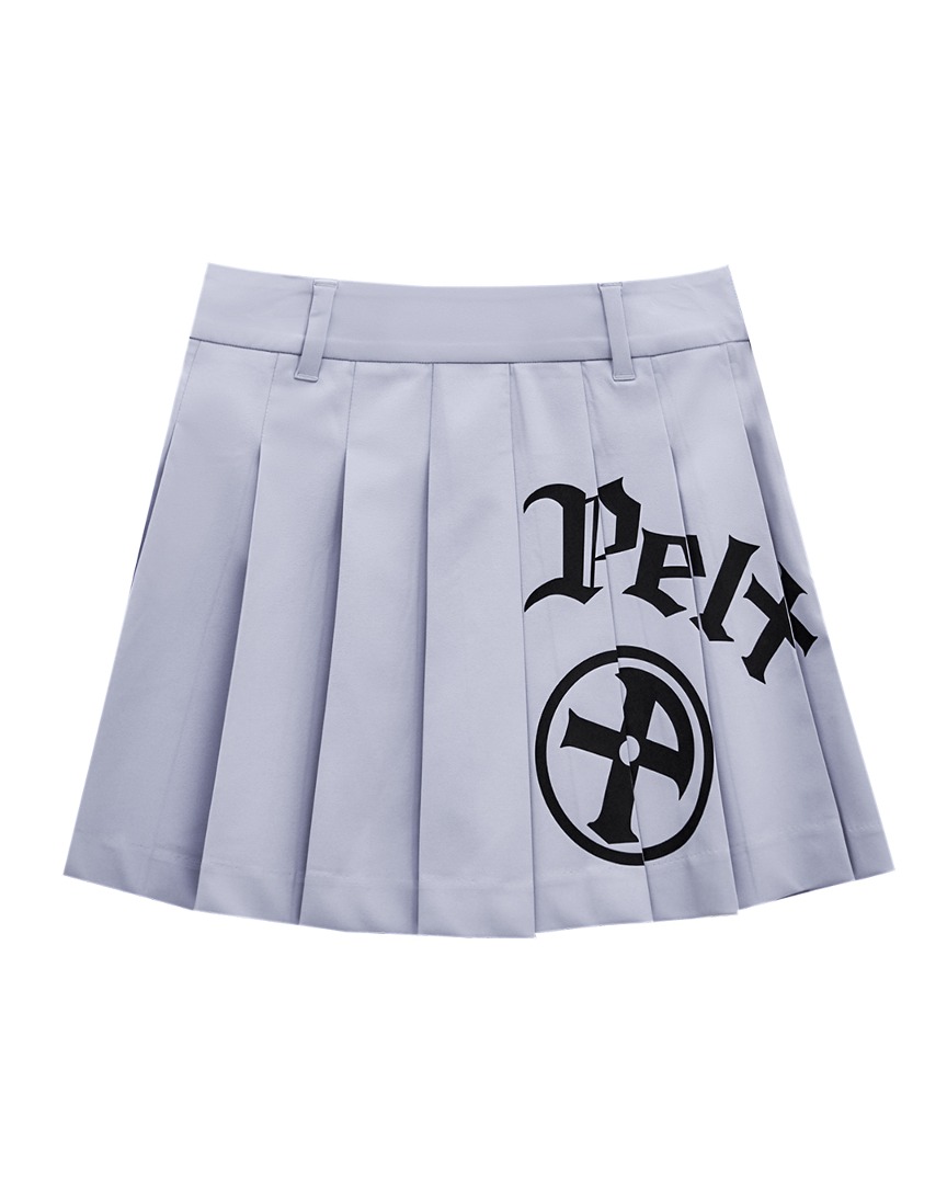 Arc Emblem Basic Pleats Skirt : Grey (PA3SKF050GR)
