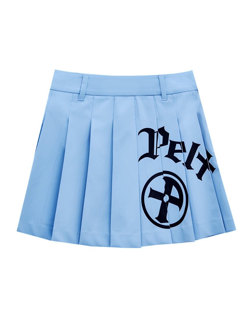 Arc Emblem Basic Pleats Skirt : Sky Blue (PA3SKF050SB)