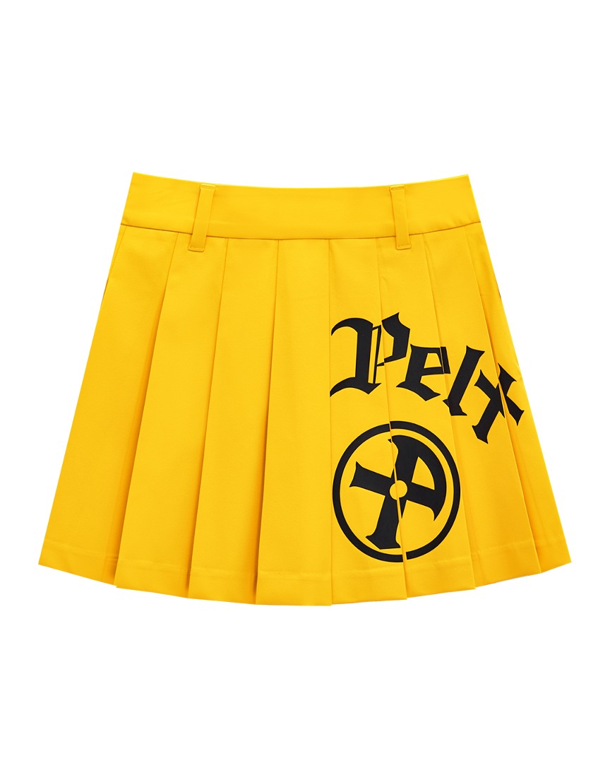 Arc Emblem Basic Pleats Skirt : Yellow (PA3SKF050YE)