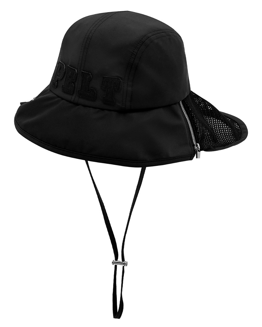 Capa Zip-up Mesh Bucket Hat : Black (PA0GCU204BK)