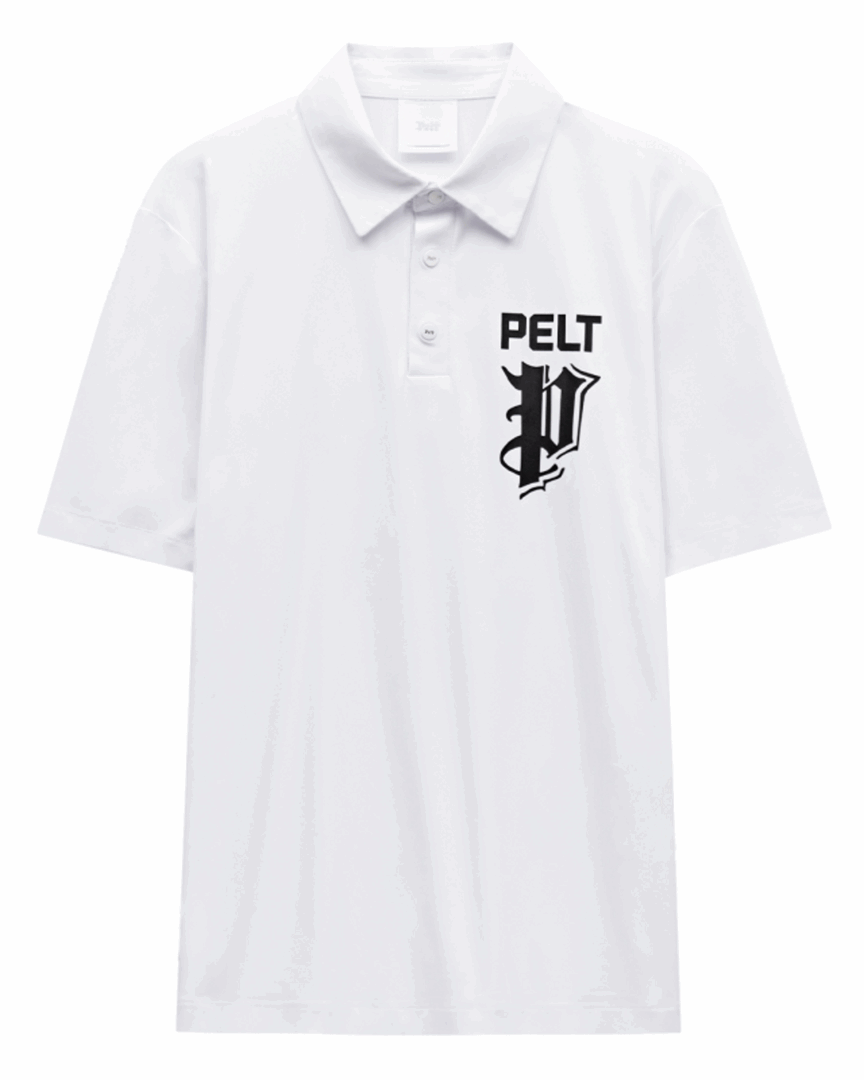 펠트 볼드 스틱P 아트웍 PK셔츠 : 남성용 화이트 (PB2TSM035WH)
